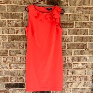 Lauren Ralph‎ Lauren Coral Ruffle-Accent Sleeveless Sheath Dress